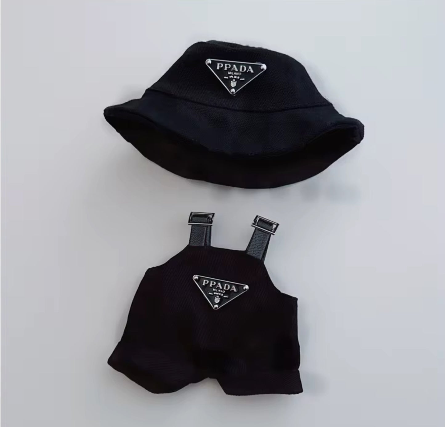 Labubu Overalls and Bucket Hat Luxury Set (Doll not Included)