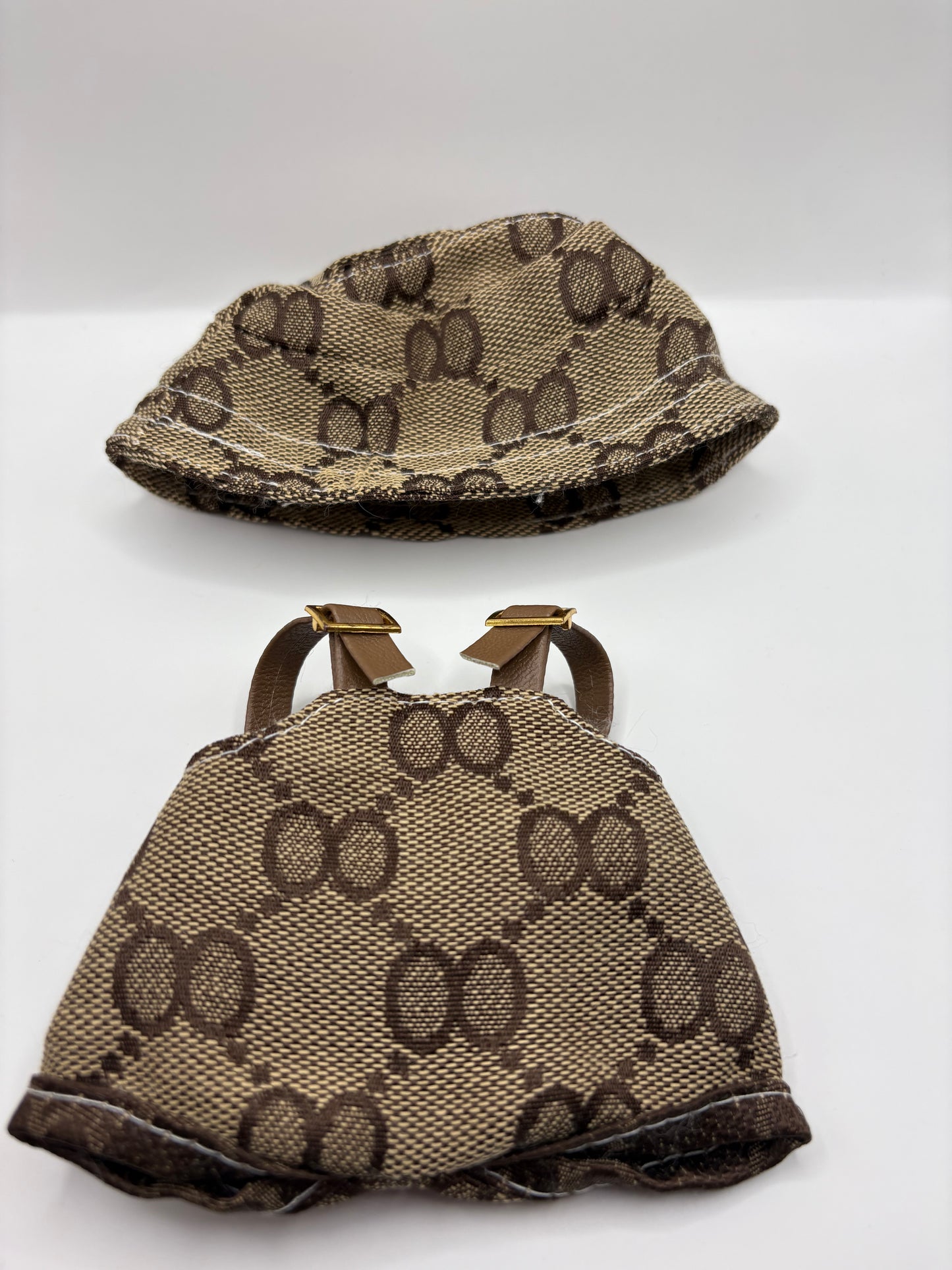 Labubu Overalls and Bucket Hat Luxury Set (Doll not Included)