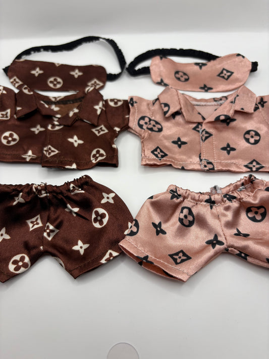 Labubu Luxury Pajamas Set with Matching Mask (Doll not Included)