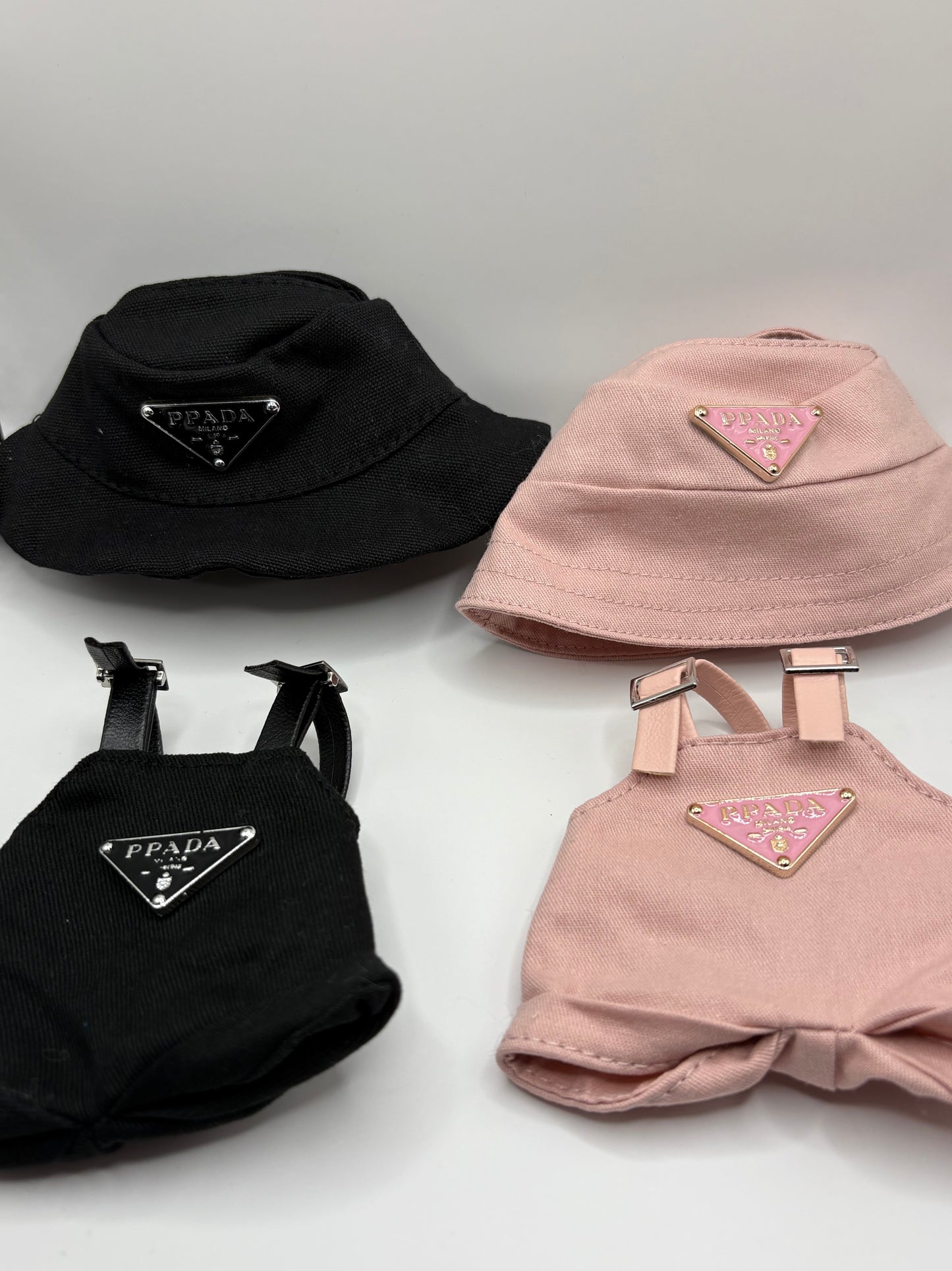 Labubu Overalls and Bucket Hat Luxury Set (Doll not Included)