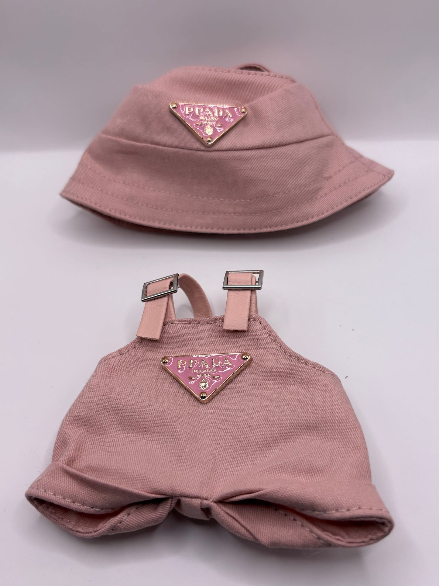 Labubu Overalls and Bucket Hat Luxury Set (Doll not Included)