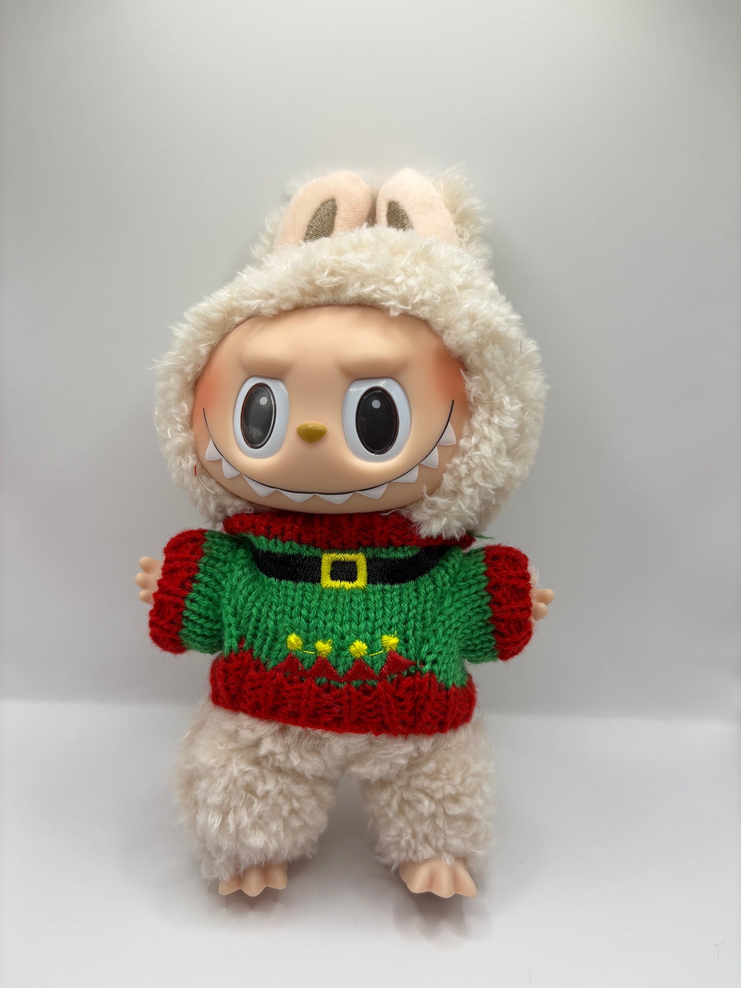 Labubu Christmas Santa, Elf,  Oh Snap Sweater set and Snowman Costumes (Doll not Included)