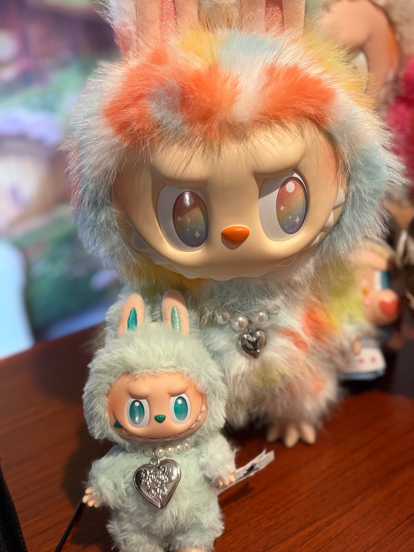 Labubu Pearl Silver Heart necklace (Doll not included)