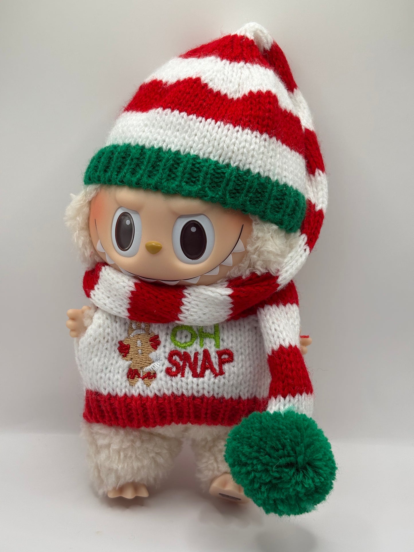 Labubu Christmas Santa, Elf,  Oh Snap Sweater set and Snowman Costumes (Doll not Included)