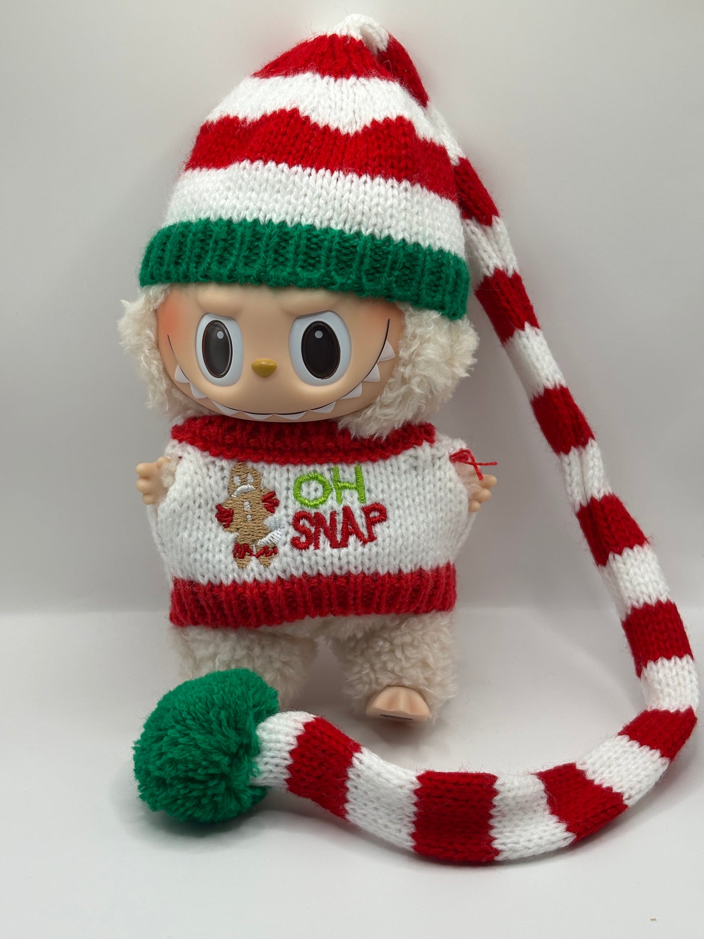 Labubu Christmas Santa, Elf,  Oh Snap Sweater set and Snowman Costumes (Doll not Included)