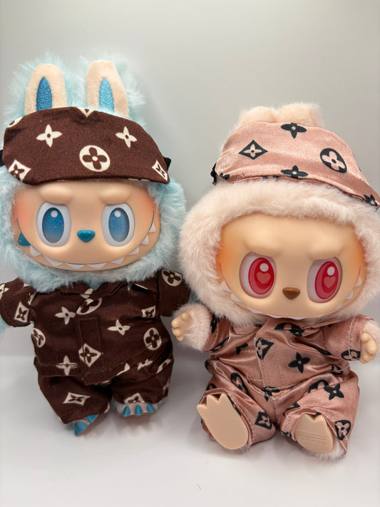 Labubu Luxury Pajamas Set with Matching Mask (Doll not Included)