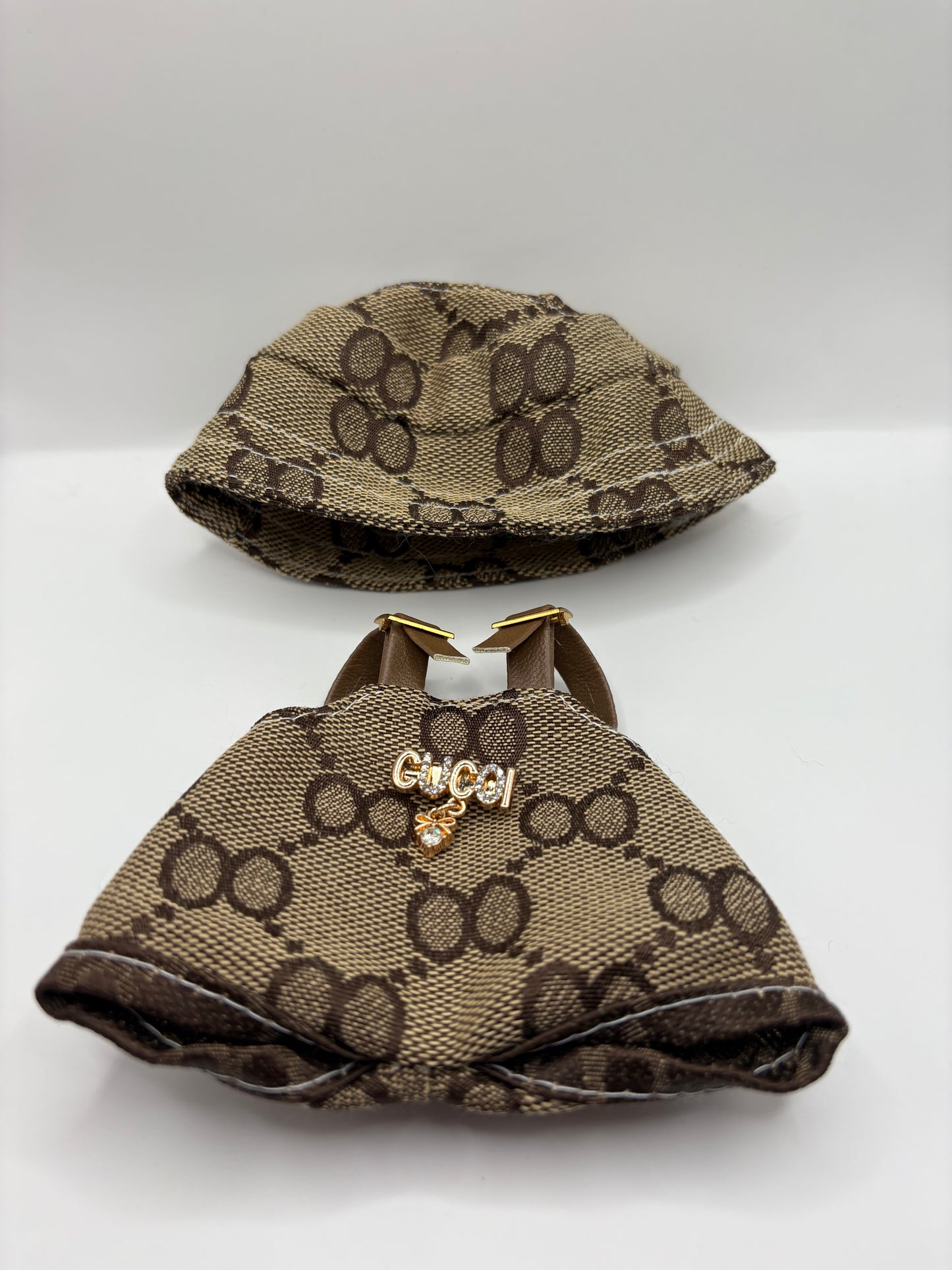 Labubu Overalls and Bucket Hat Luxury Set (Doll not Included)