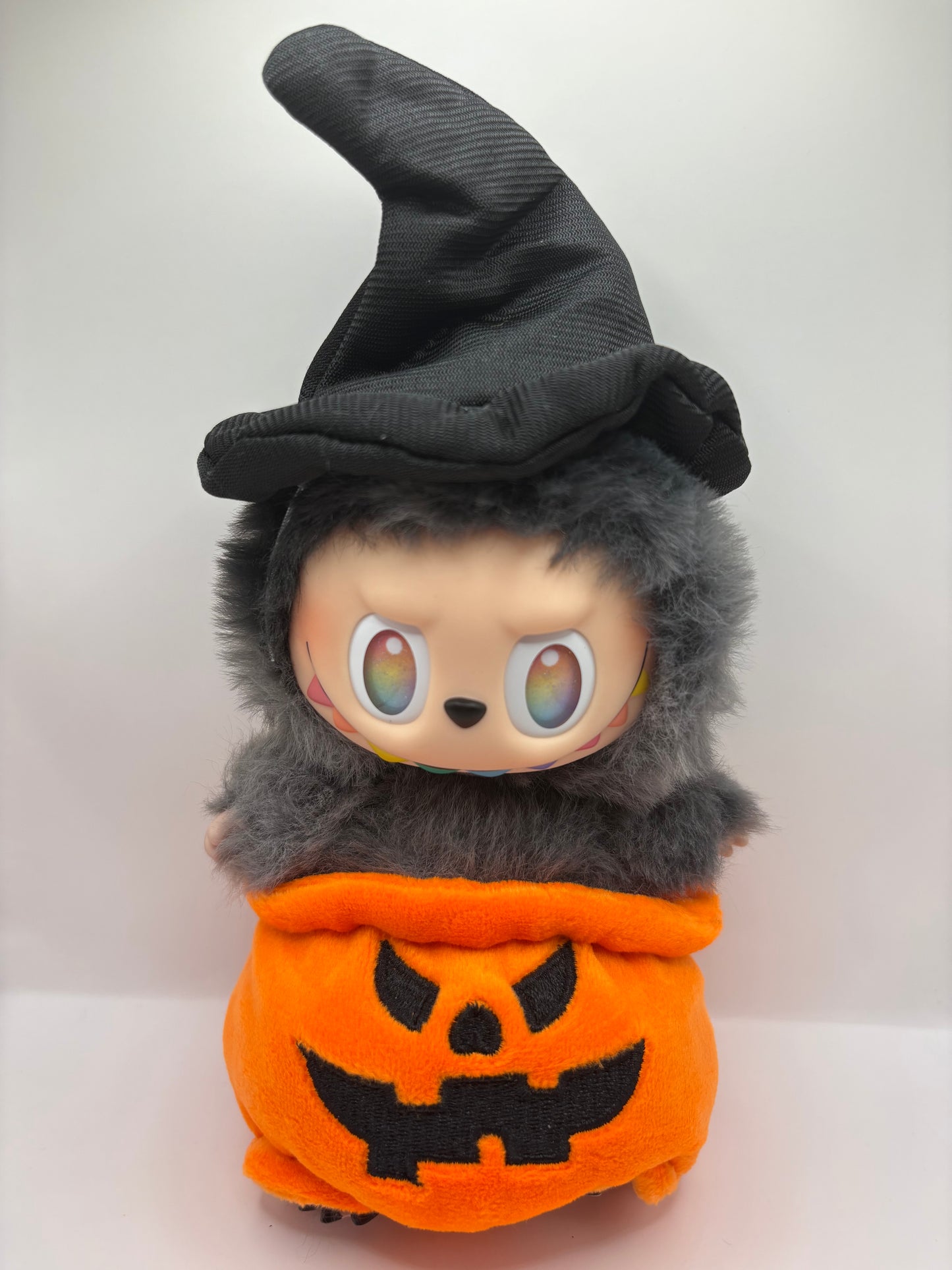 Labubu Pumpkin Costume with Witch Hat (Doll not included)
