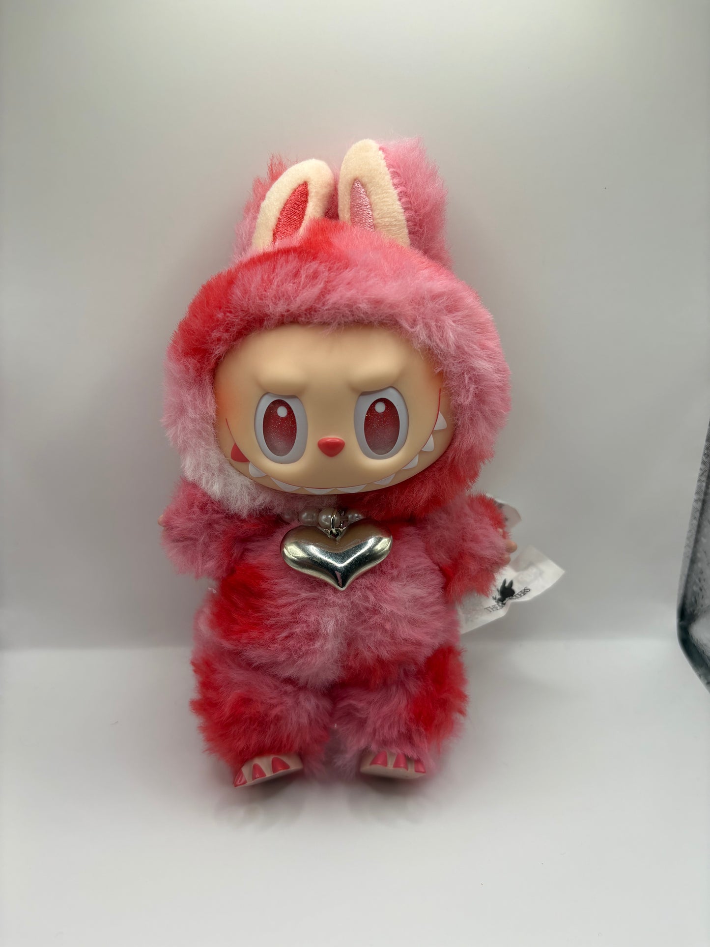 Labubu Pearl Silver Heart necklace (Doll not included)